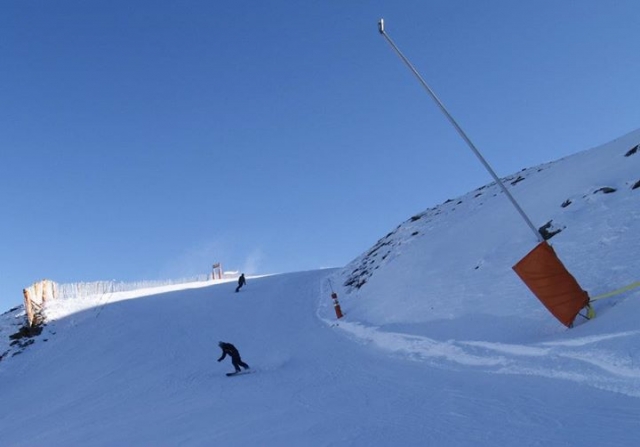 descida fazendo neve